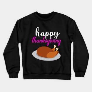 Happy Thanksgiving Turkey Pattern Crewneck Sweatshirt